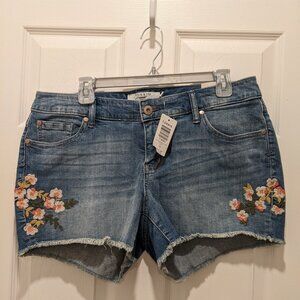 Torrid Floral Denim Shorts